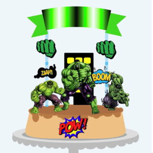 Arquivo de corte topo de bolo Hulk studio pdf