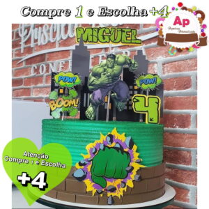 Arquivo de corte Topo de bolo Hulk - STUDIO