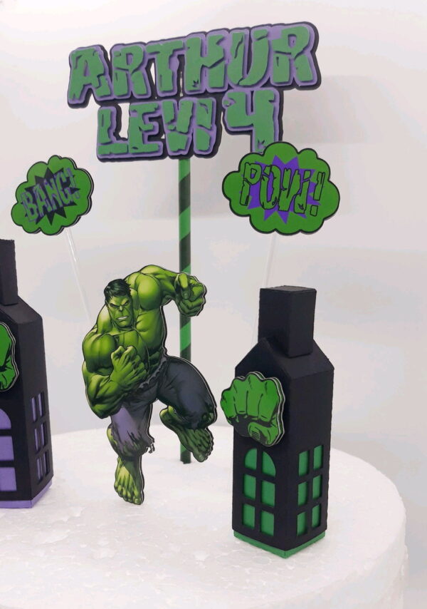 Arquivo De Corte Topo De Bolo Hulk - Imagem 2