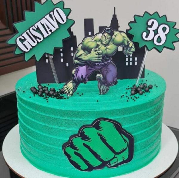 Arquivo de Corte Topo de Bolo Hulk