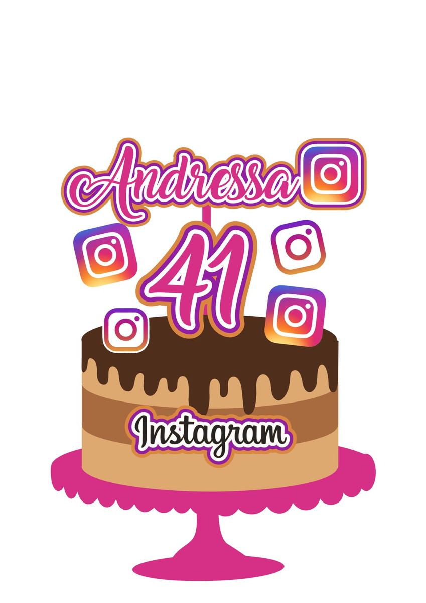 Arquivo de Corte Topo de Bolo Instagram