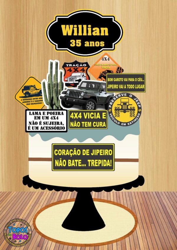 Arquivo de Corte Topo de Bolo Jipeiro