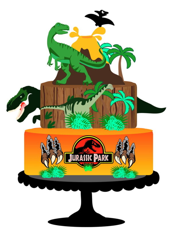 Arquivo de Corte Topo de Bolo Jurassic Parck (dinossauro)