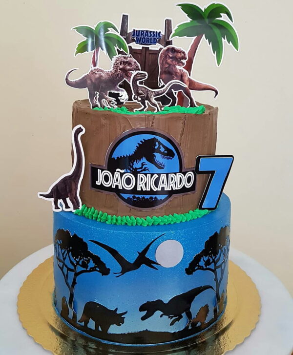 ARQUIVO DE CORTE TOPO DE BOLO JURASSIC PARK DINOSSAUROS