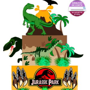 Arquivo de Corte Topo de Bolo Jurassic Park *Studio