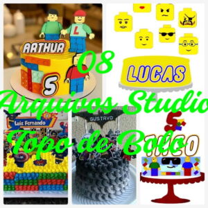 Arquivo de Corte Topo de Bolo - Lego