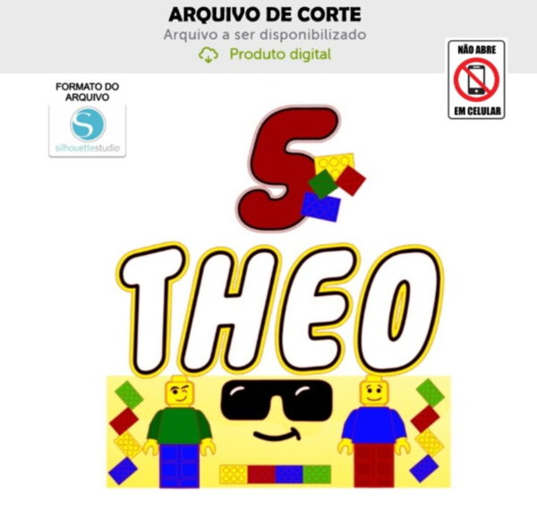 Arquivo de Corte Topo de Bolo Lego