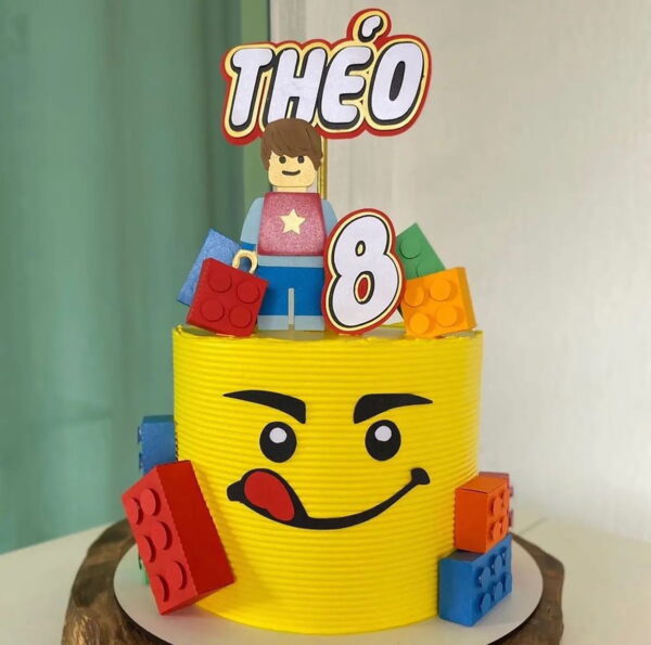 Arquivo de Corte Topo de Bolo Lego + Caixa 3d 001