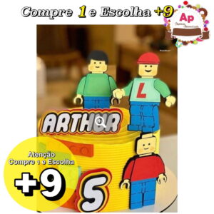 Arquivo de Corte Topo de Bolo Lego em Camadas - Studio