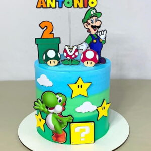 Arquivo de Corte Topo de Bolo Luigi Super Mario