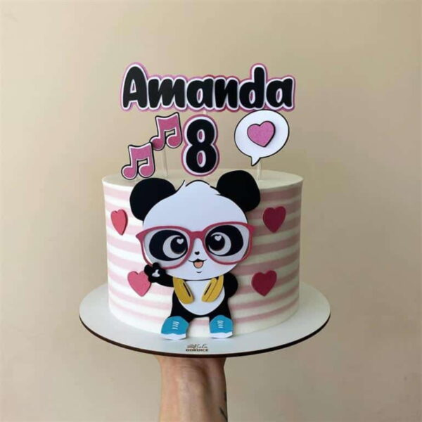 Arquivo de Corte Topo de Bolo Luluca Panda - Image 2