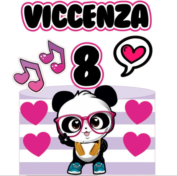 Arquivo de Corte Topo de Bolo Luluca Panda