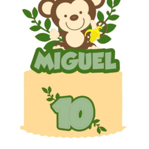 ARQUIVO DE CORTE TOPO DE BOLO macaco macaquinho