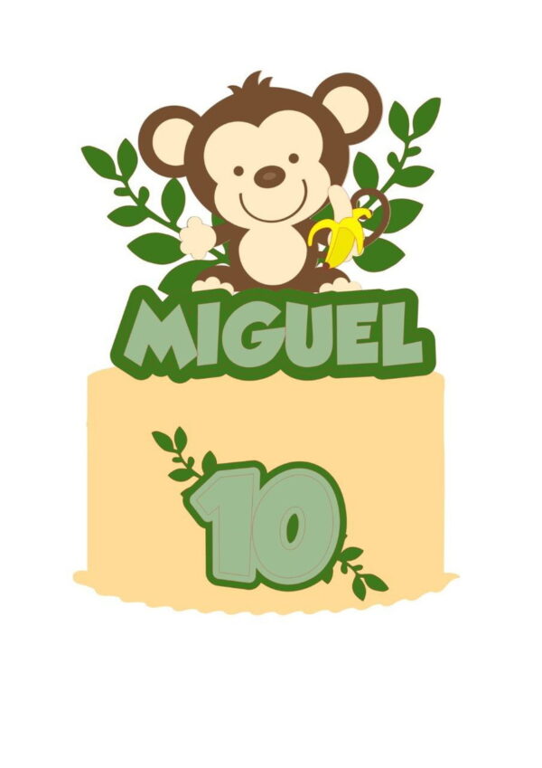 ARQUIVO DE CORTE TOPO DE BOLO macaco macaquinho