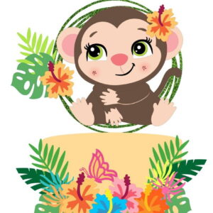 ARQUIVO DE CORTE TOPO DE BOLO macaco macaquinho