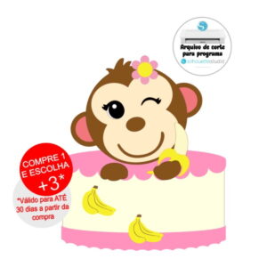 Arquivo de Corte Topo de Bolo Macaquinha