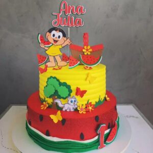 Arquivo de Corte Topo de Bolo Magali Cesta 3d 3