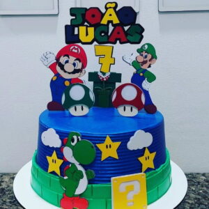 Arquivo de Corte Topo de Bolo Mario Bros