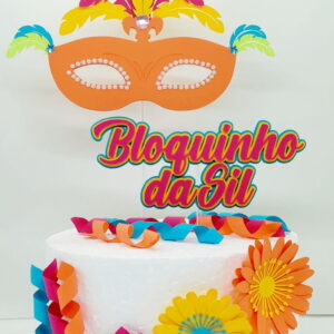 Arquivo De Corte Topo De Bolo Máscara Carnaval Studio