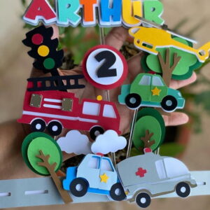 Arquivo de Corte Topo de Bolo Meios de Transporte -001