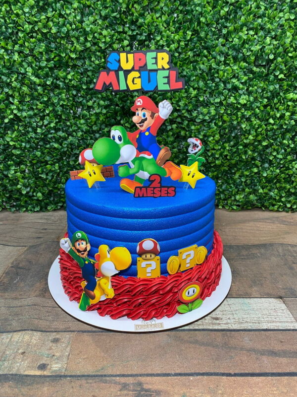 Arquivo de Corte - Topo de Bolo Mesversário Super Mario