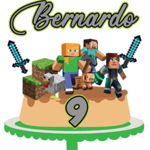 Arquivo de Corte Topo de Bolo Minecraft 02