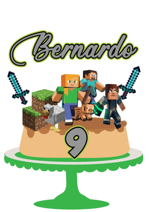 Arquivo de Corte Topo de Bolo Minecraft 02