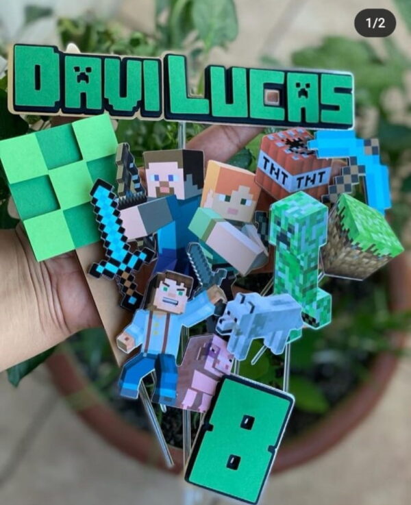 Arquivo De Corte Topo De Bolo Minecraft 2