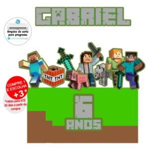Arquivo de Corte Topo de Bolo Minecraft