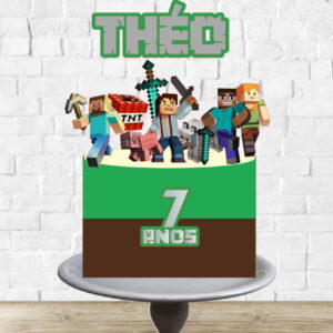 Arquivo de Corte Topo de Bolo Minecraft 3