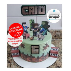 Arquivo de Corte Topo de Bolo Minecraft