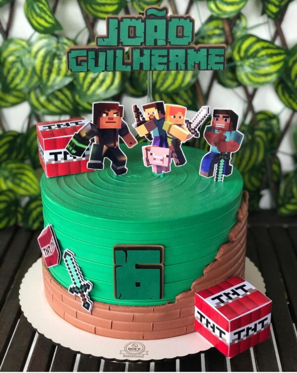 Arquivo de corte topo de bolo Minecraft
