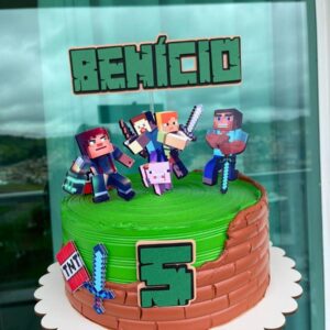 Arquivo de corte topo de bolo Minecraft