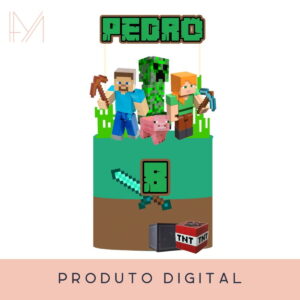 Arquivo de Corte Topo de Bolo Minecraft