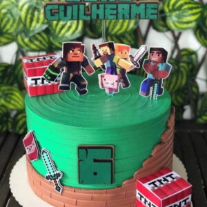Arquivo de Corte Topo de Bolo Minecraft Csv597