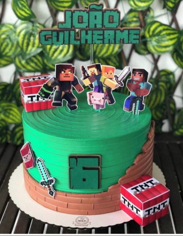 Arquivo de Corte Topo de Bolo Minecraft Csv597