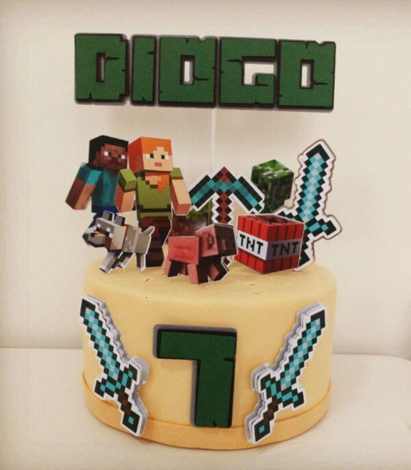 Arquivo de corte topo de bolo Minecraft