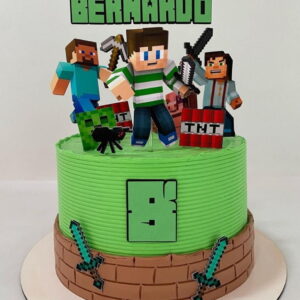 Arquivo de Corte Topo de Bolo Minecraft Personagens