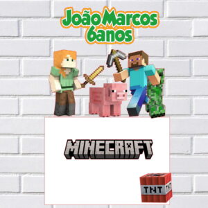Arquivo de Corte Topo de Bolo Minecraft Studio 001