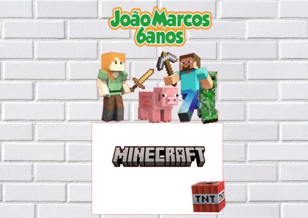 Arquivo de Corte Topo de Bolo Minecraft Studio 001