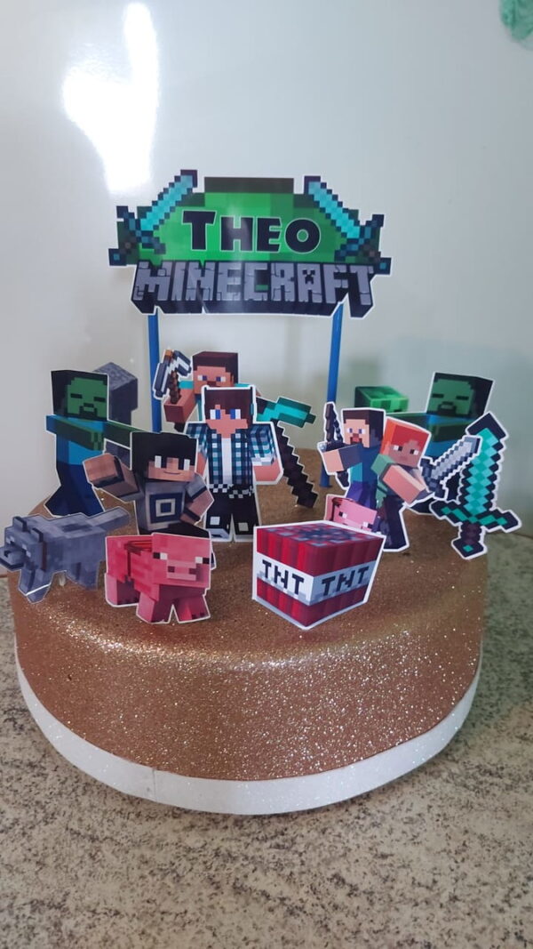 Arquivo de corte topo de bolo Minecraft