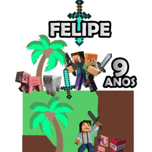 Arquivo de Corte Topo de Bolo Minecraft