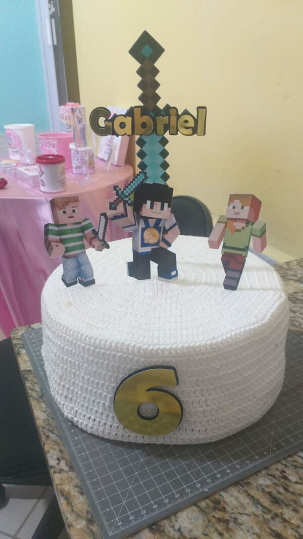 Arquivo de Corte - Topo de Bolo Minecraft - Imagem 2