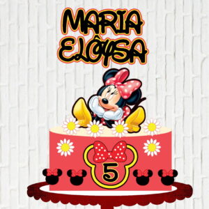 Arquivo de Corte Topo de Bolo Minnie Sentada