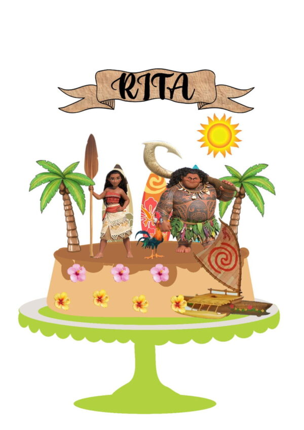 Arquivo de Corte Topo de Bolo Moana 04