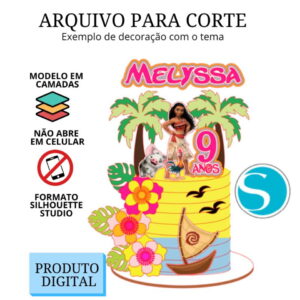 Arquivo de Corte Topo de Bolo - Moana 1