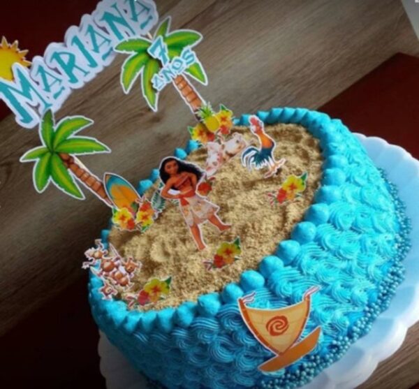 Arquivo de Corte - Topo de bolo Moana #10