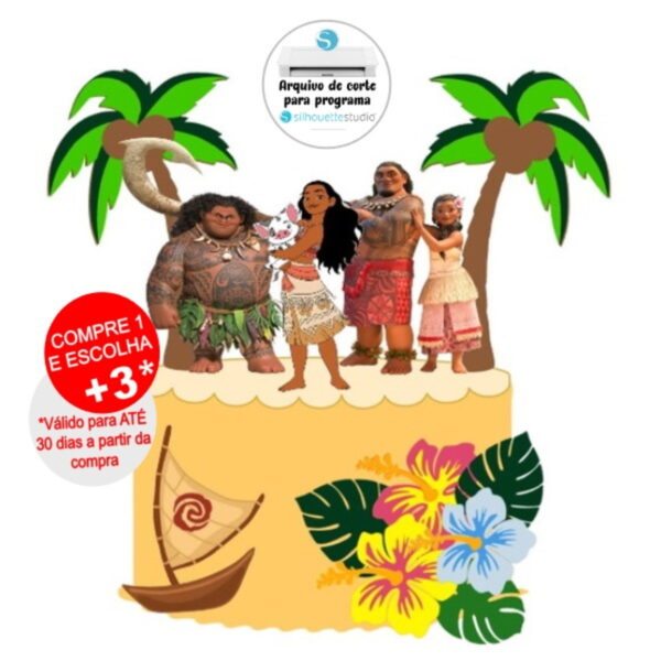 Arquivo de Corte Topo de Bolo Moana