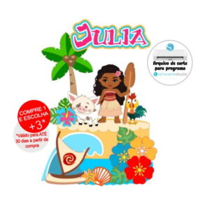 Arquivo de Corte Topo de Bolo Moana