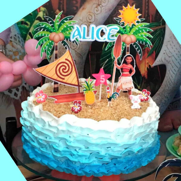 Arquivo de Corte - Topo de Bolo Moana - Imagem 2